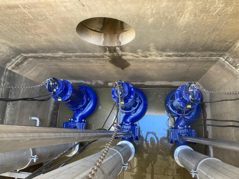 Regenwasserpumpwerk Troisdorf Pumpen