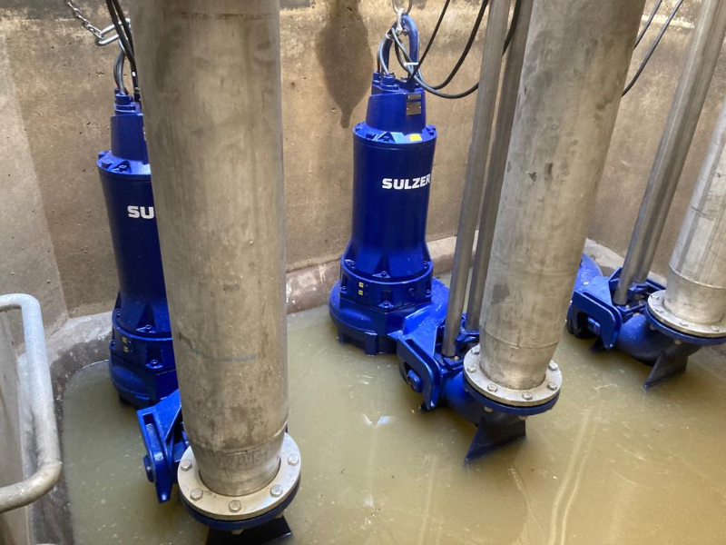 Regenwasserpumpwerk Troisdorf Pumpen