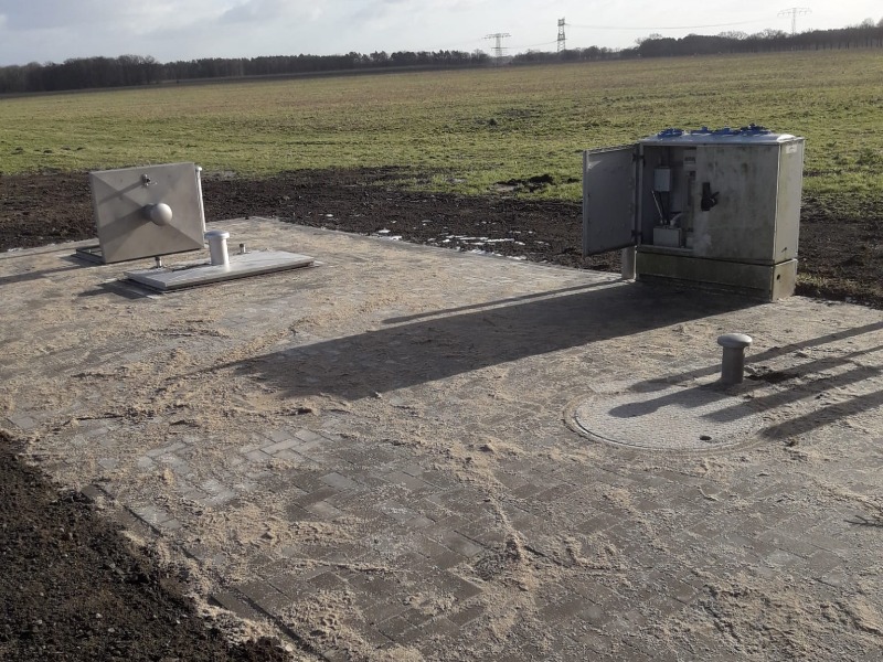 Abwasserpumpwerk Pflasterfläche